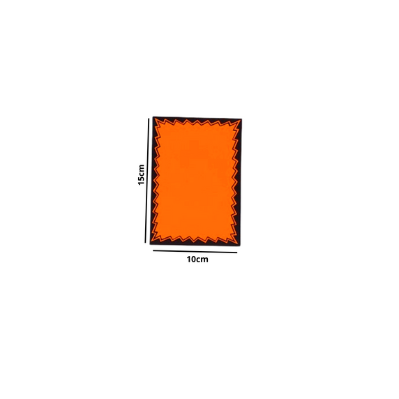 Dayglo Cards - Orange Coloured Pack with Black Border