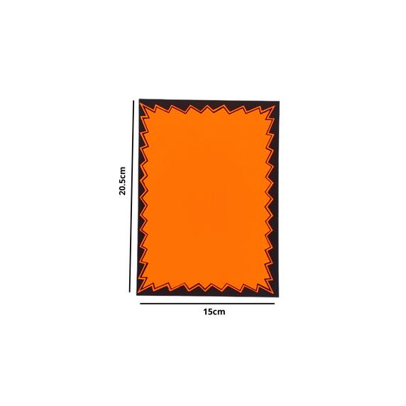 Dayglo Cards - Orange Coloured Pack with Black Border