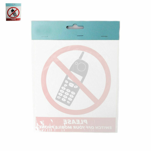 Shop/ Office/ Door/ Window/ Self Adhesive Sticker Label Sign -Switch off your Mobile phone -inside/outside