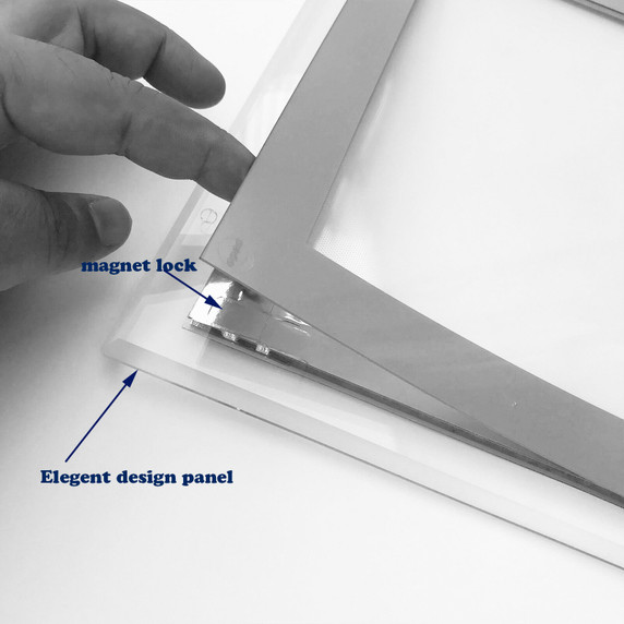 Landscape Magnetic Panel 4X A3 LED Dual Side Window Light Estate Agent Display.