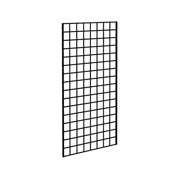 black grid panels