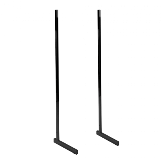 Pair Of Freestanding Heavy-duty Black Big L-legs For Use On Grid Mesh Panels