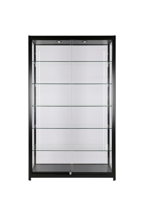 New Black Aluminium Tall Cabinet Showcase 80cm Display Retail Shop Fitting