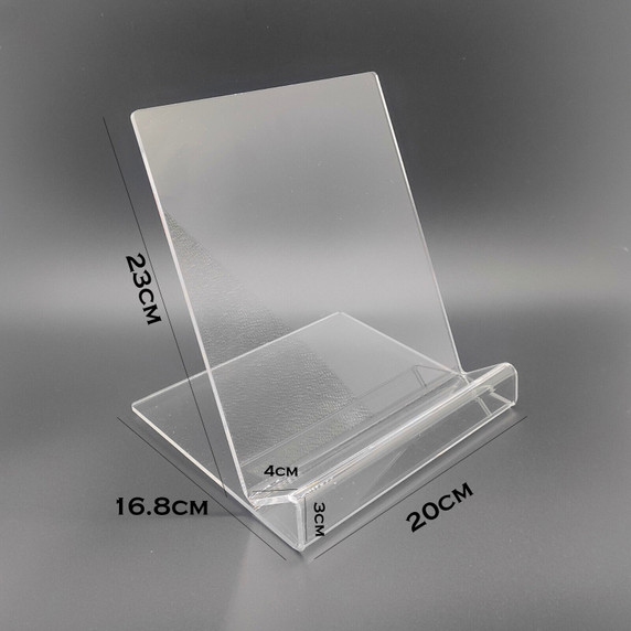 Acrylic universal stand holder for ipads, tablets, CDs, Books