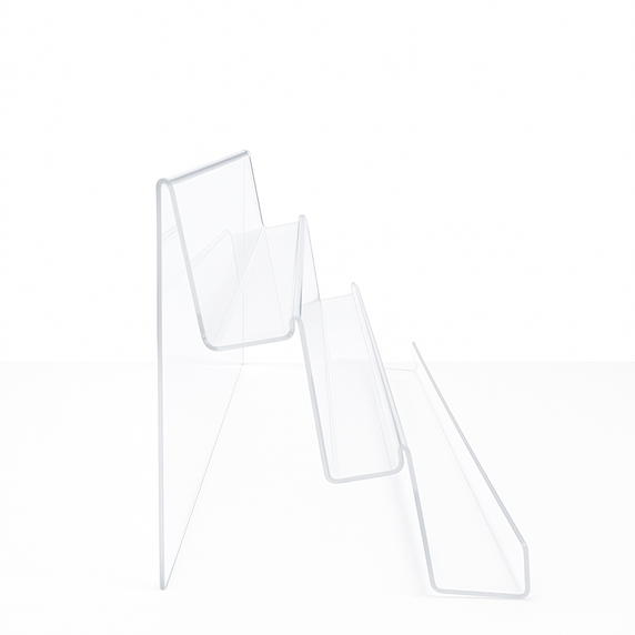 Large 3 tier acrylic with lip