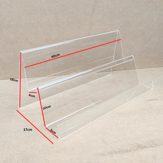 Small 2 tier acrylic with lip