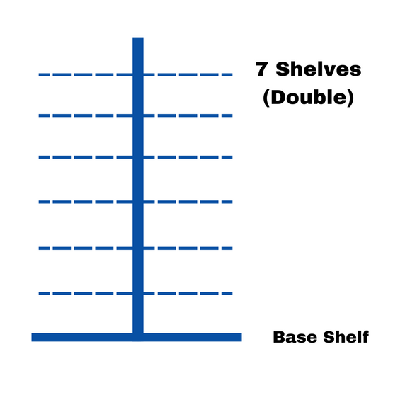 Retail Gondola Shelving Unit - 7 Shelves