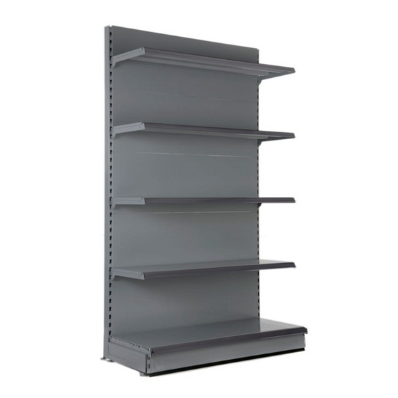 Silver End Promotion Unit Retail Gondola Shelving - H240cm X W125cm