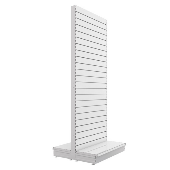 Retail Slatwall Back Panel Shelving Unit - H240cm X W66.5cm