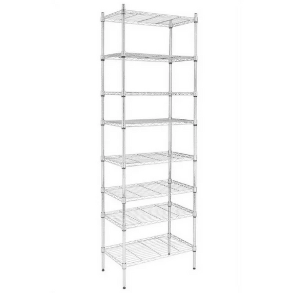 8 Tier Chrome Wire Shelving - 6ft Height