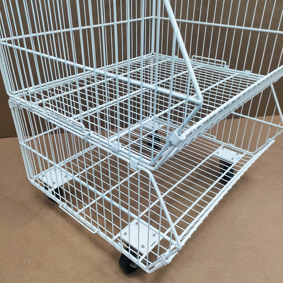 White 5 x Tier Stackable Display Baskets-60cm