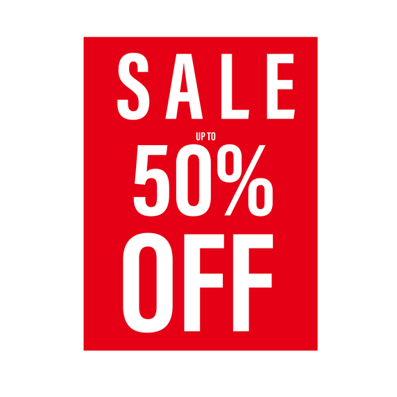 SALE UPTO 50% OFF Poster Window Display Sign