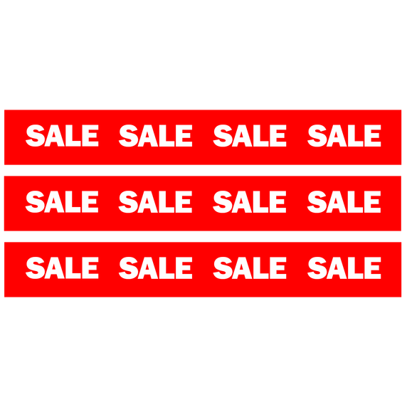 SALE SALE SALE Poster Window Display Sign- Pack of 3