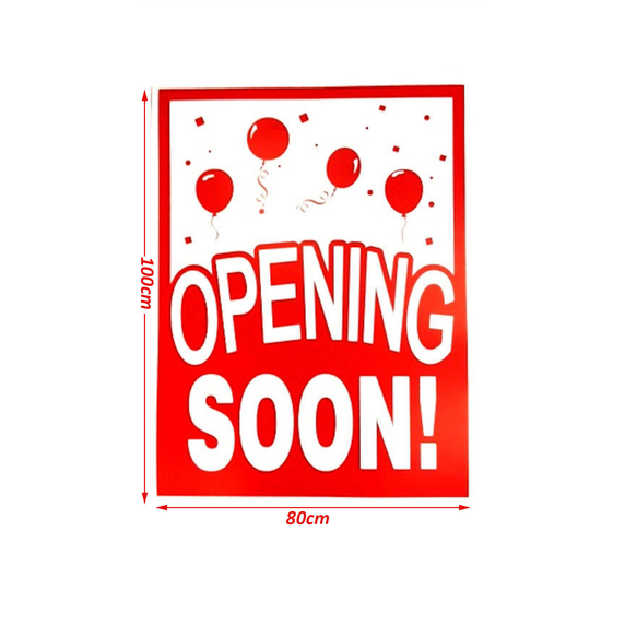 OPENING SOON Poster Window Display Sign