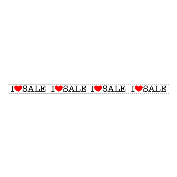 Horizontal I LOVE SALE Poster Window Display Sign-Pack of 3