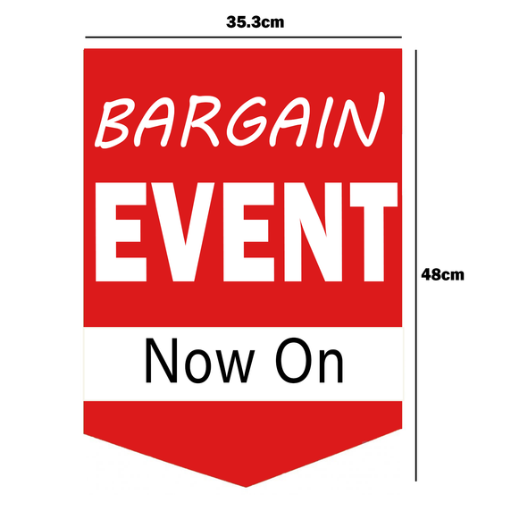 BARGAIN EVENT NOW ON Double-Sided Hanging Sign