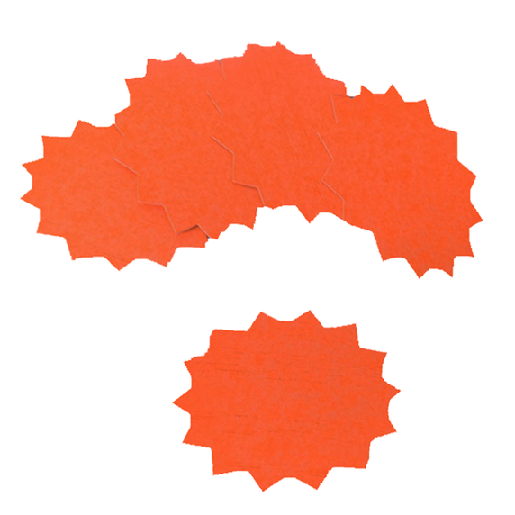 Fluorescent Sale Cards - Orange Flash Star