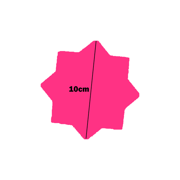 Star Shaped Fluorescent Pink Multi Coloured Flash Sale Cards