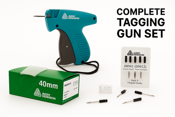 Avery Dennison Tagging Gun Set With Barbs & Needles