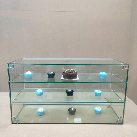 New Heavy Duty Countertop Ambient Glass Sweet Food Display Cabinet Case
