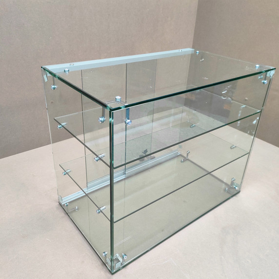 3 Tier Heavy Duty Countertop Ambient Glass Sweet Food Display Cabinet Case