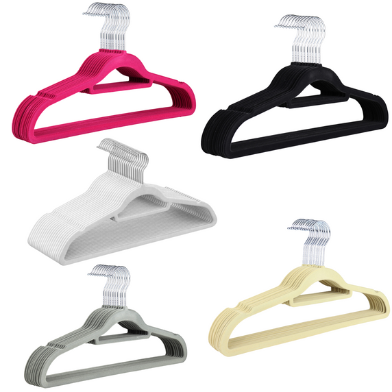 Black, White, Beige, Pink, Grey Velvet Hangers