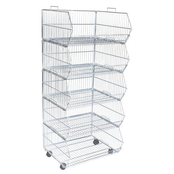 Pallet Of Stackable Zinc Basket 60cm