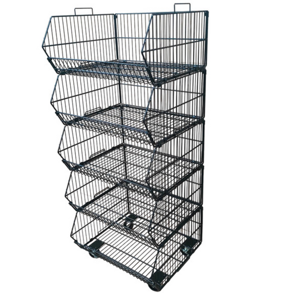 Pallet Of Stackable Black Basket 60cm