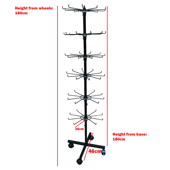 Jewellery Display Stand 6 Tier Spinner Display Rack