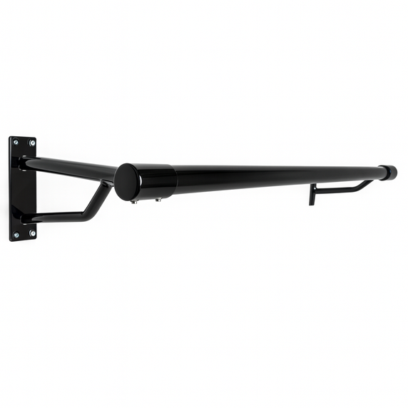 3ft Black Steel Hanging Rail–Durable,Stylish,and Ideal for Home or Retail Spaces