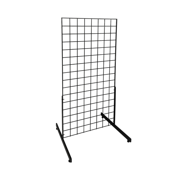 New 4ft Black Grid Panel - Heavy Duty Mesh with T-Leg for durable displays