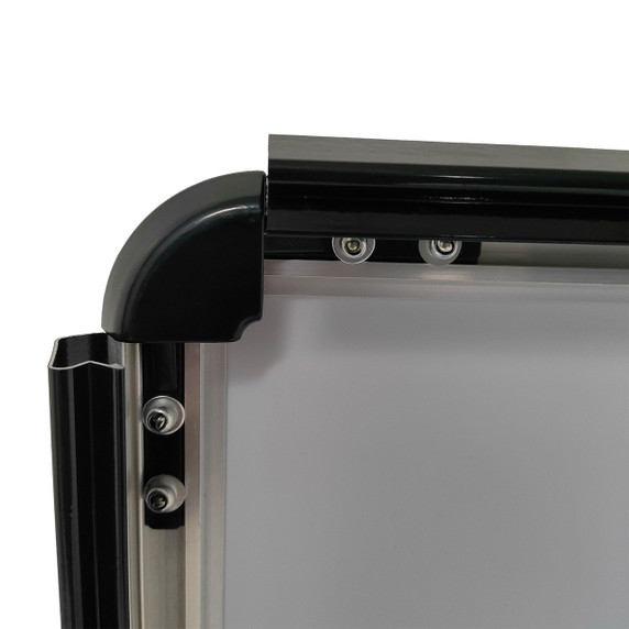 Black Heavy Duty Silver Pavement Sign Waterbase A1&A2 Outdoor Poster Display Stand