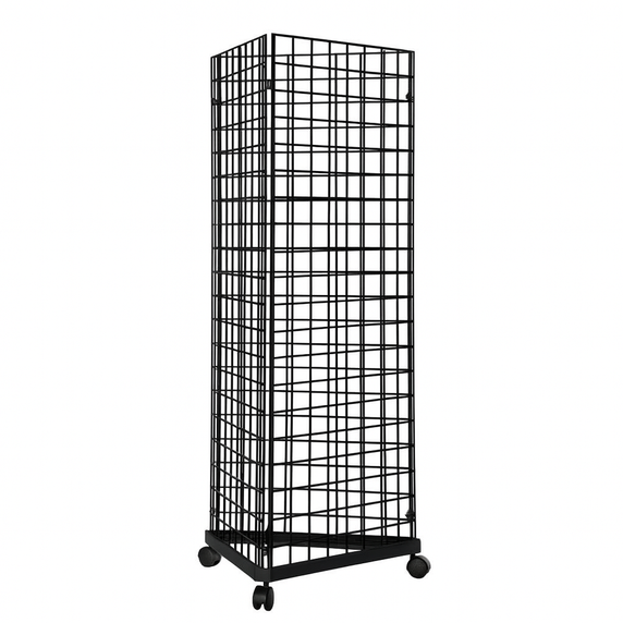 6ft Black Three-Way Grid Mesh Stand