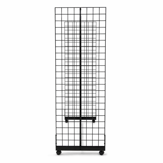 7ft black Grid Mesh 'H' Stand Gondola Stand