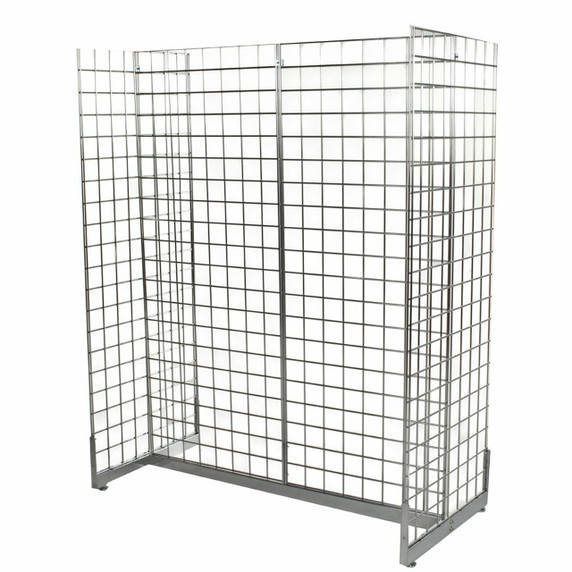6ft Grid Mesh 'H' Stand Gondola Stand With Euro Hooks Included 220x