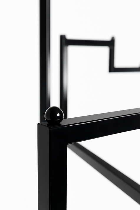 Heavy Duty 2-Way Step Arm Clothing Rail – Adjustable Black Display Stand with Wheels & Brakes