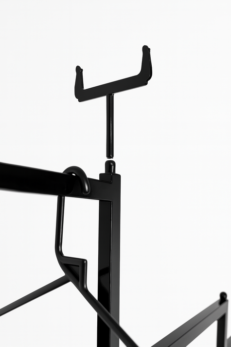 Black Display Price Ticket Card Holder Clothes Rail -Screw in Type