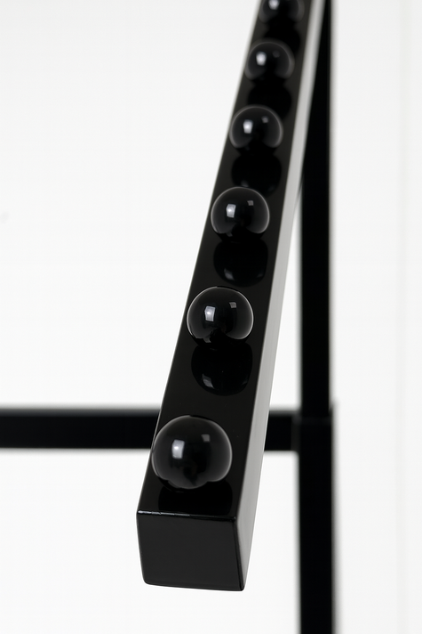 Heavy Duty 6-Way Waterfall Arm Clothing Rail – Adjustable Retail Display Stand on Wheels Adjustable Black Retail Display Stand with Castors & Brakes