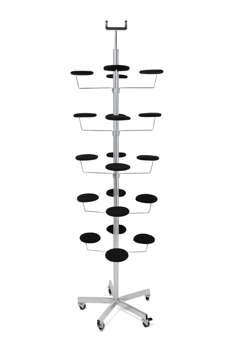 5-Tier Hat Display Stand - 20 Millinery Arms