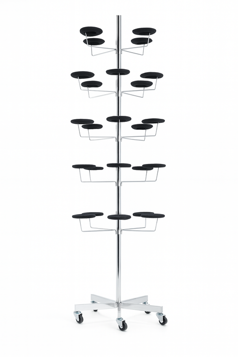 5-Tier Hat Display Stand - 20 Millinery Arms
