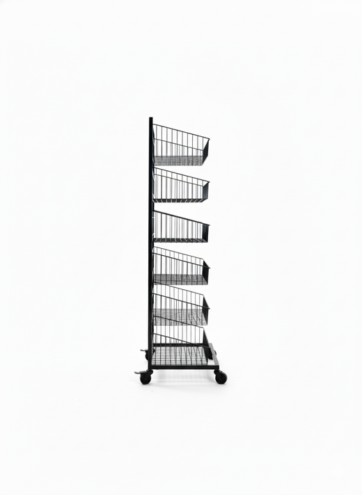 Black  Heavy Duty 6 Tier Stackable Display Basket