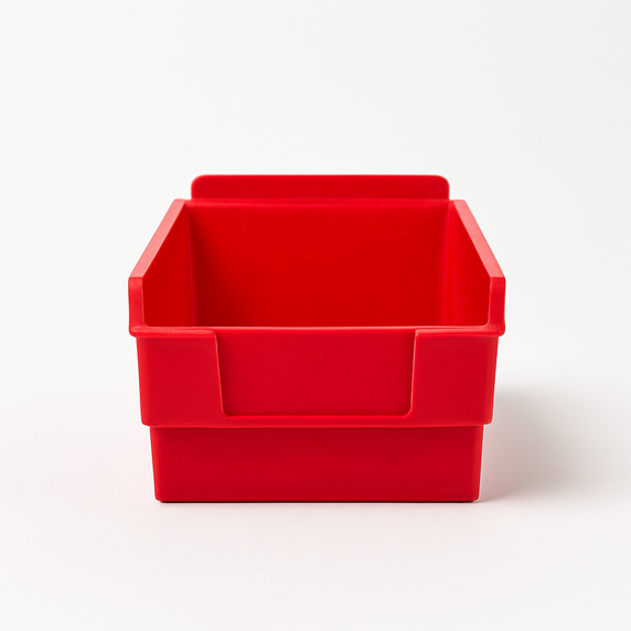Long Slatbox Shelfbox Storage Bin – Heavy Duty Slatwall Display Box for Shop