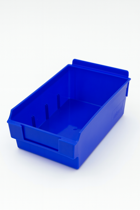 Long Slatbox Shelfbox Storage Bin – Heavy Duty Slatwall Display Box for Shop