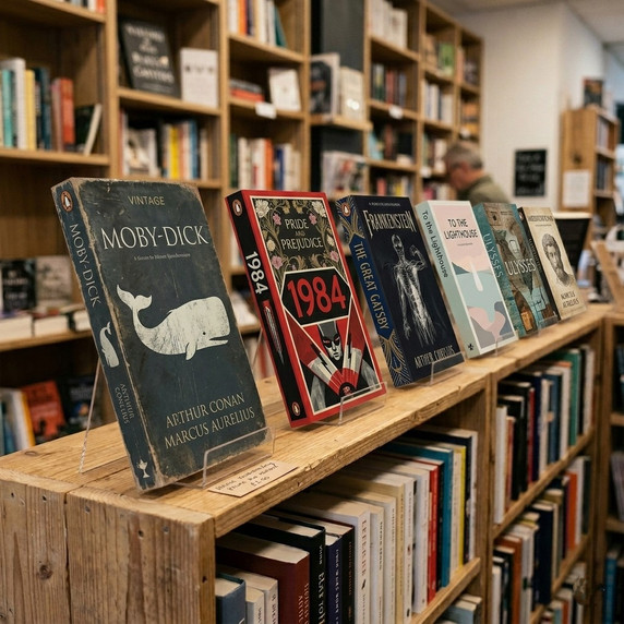 Clear Acrylic Book Display Stand / Easel with Lip – 75mm Wide – Brochure, Menu & Postcard Holder