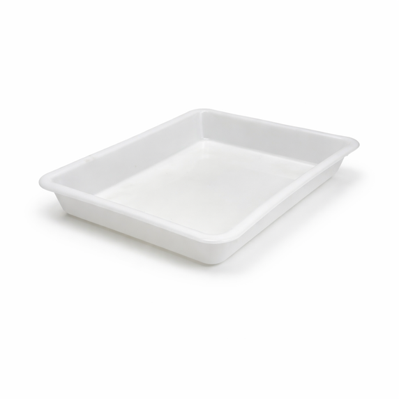 Heavy Duty Plastic Butcher Tray – Meat & Deli Display Tray (White)