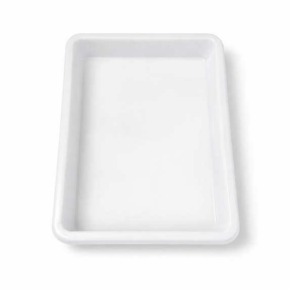 Heavy Duty Plastic Butcher Tray – Meat & Deli Display Tray (White)