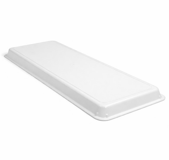 Heavy Duty Plastic Butcher Tray – Long Meat & Deli Display Tray (White)