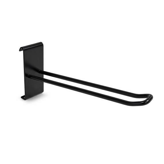 6ft Black Grid Mesh 'H' Stand Gondola Stand With 352x Euro Hooks