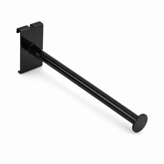 Black Forward Arm with Round End for Grid Mesh Panels