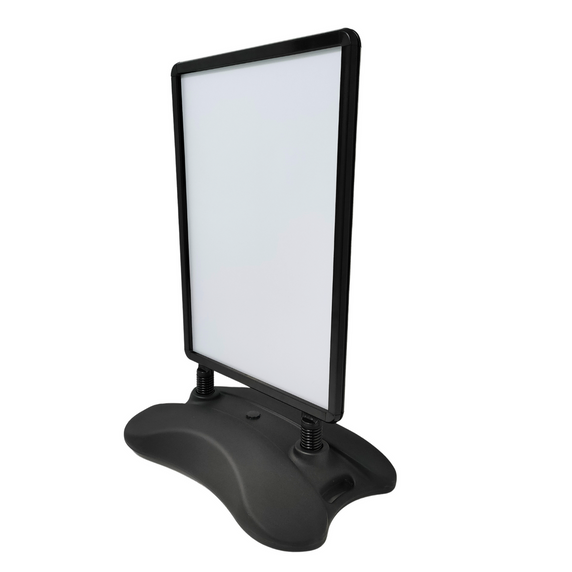 Black Heavy Duty Silver Pavement Sign Waterbase A1&A2 Outdoor Poster Display Stand